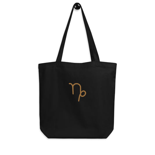 Capricorn - Small Open Tote Bag - Gold Thread