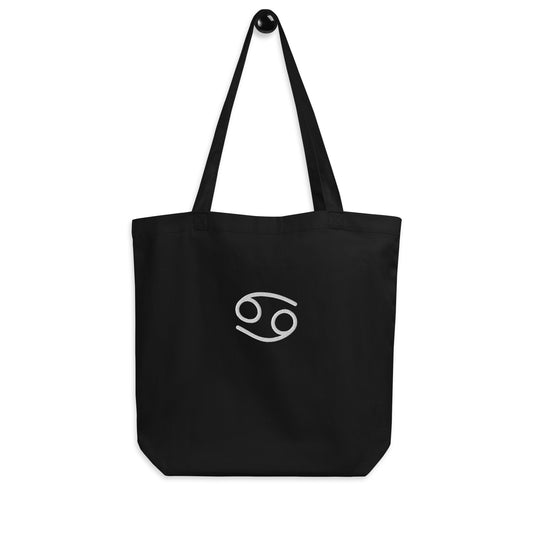 Cancer - Small Open Tote Bag - White Thread