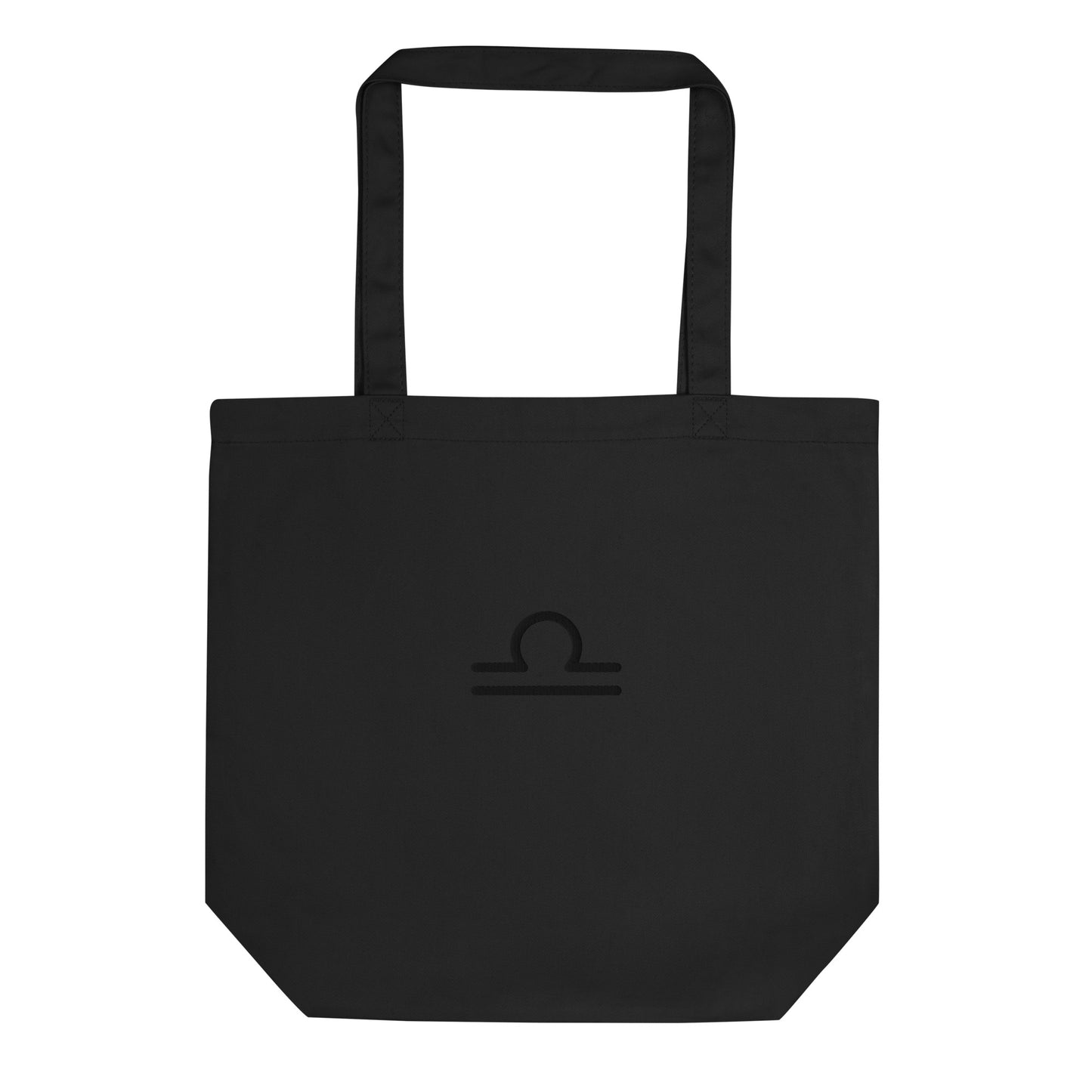 Libra - Small Open Tote Bag - Black Thread