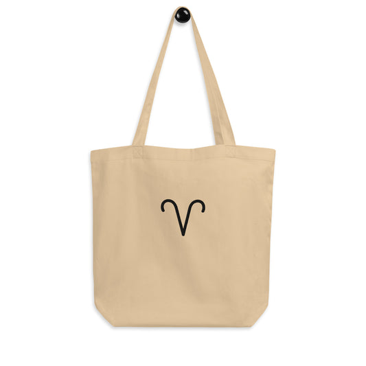 Aries - Small Open Tote Bag - Black Thread