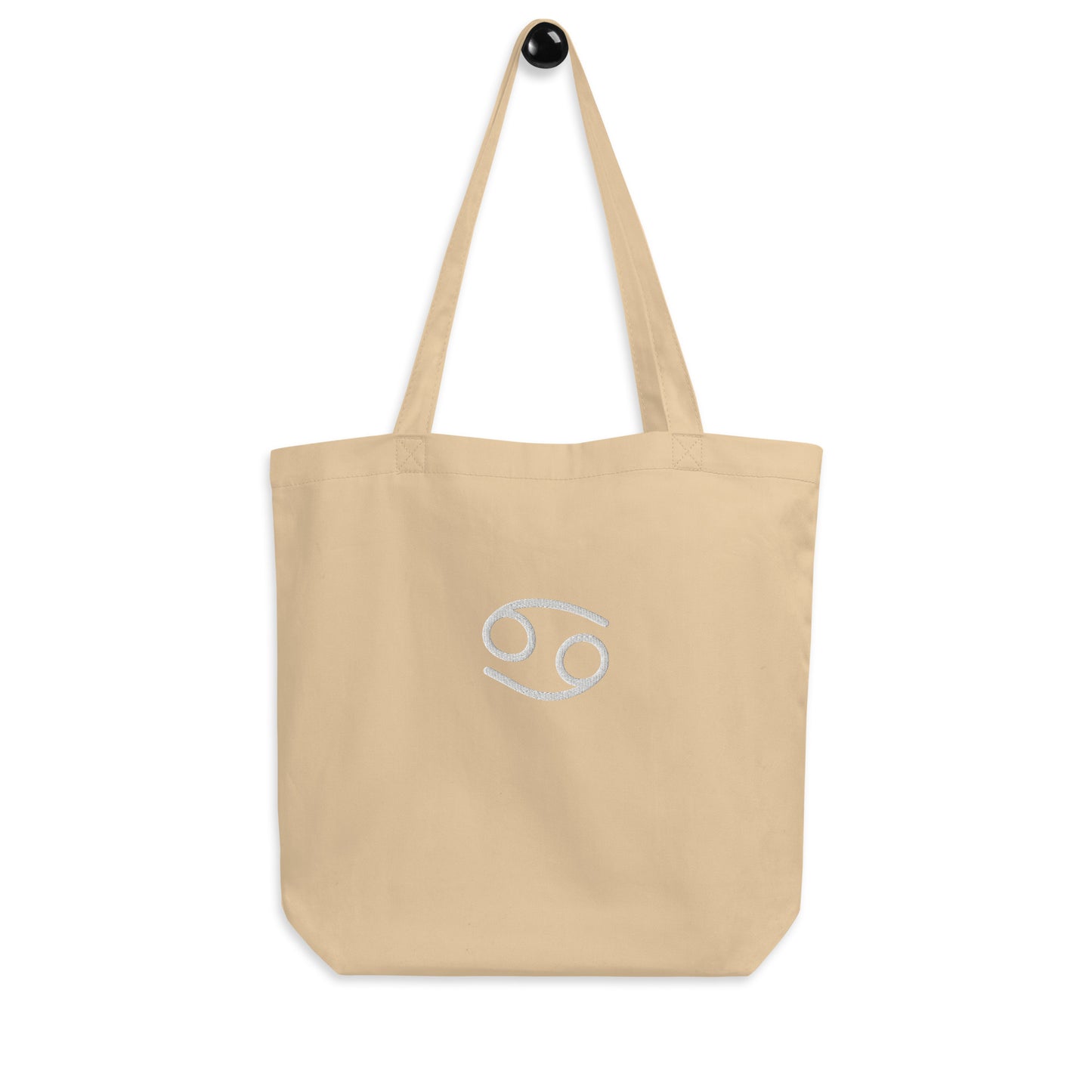 Cancer - Small Open Tote Bag - White Thread