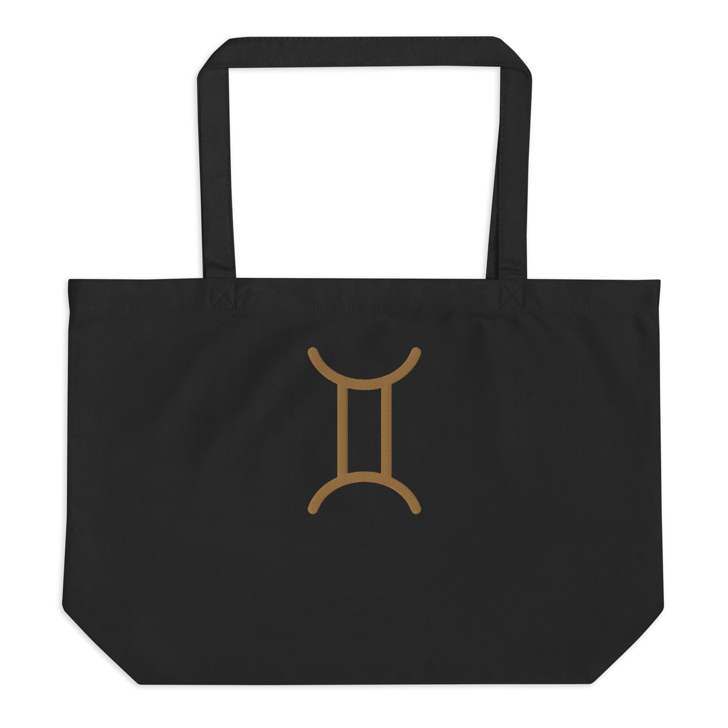 Gemini - Large Open Tote Bag - Gold Thread