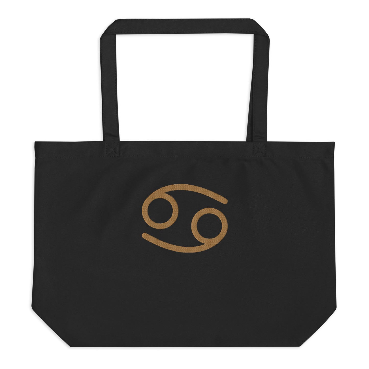 Cancer - Large Open Tote Bag - Gold Thread