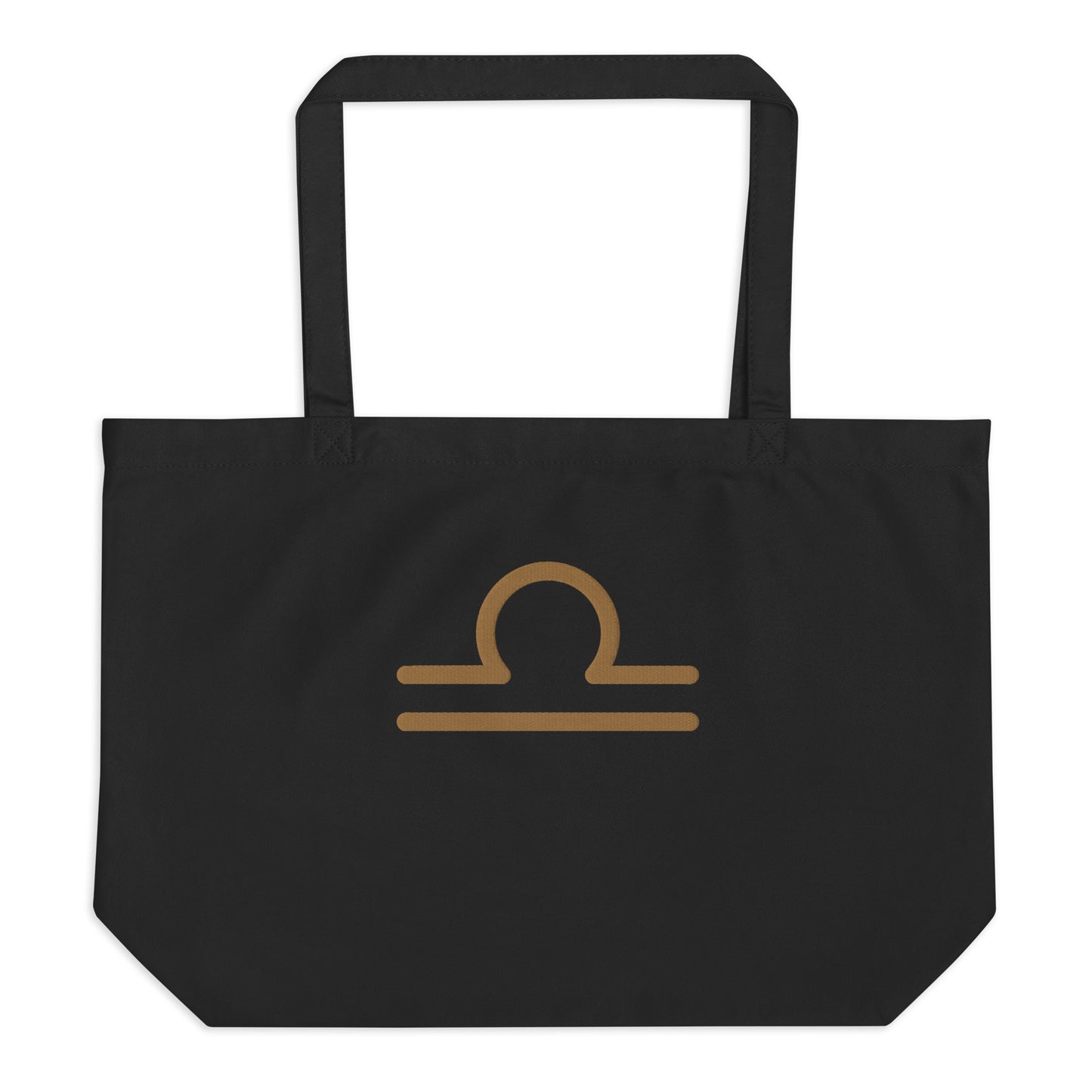 Libra - Large Open Tote Bag - Gold Thread