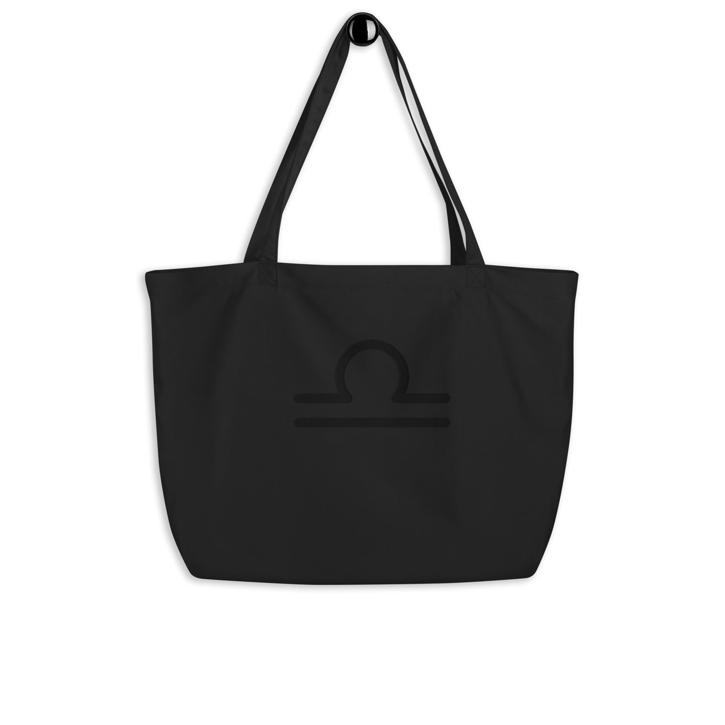 Libra - Large Open Tote Bag - Black Thread