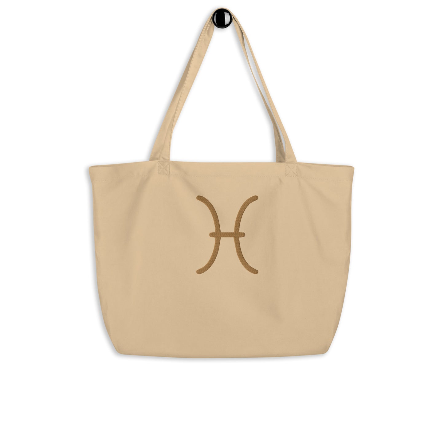 Pisces - Large Open Tote Bag - Gold Thread